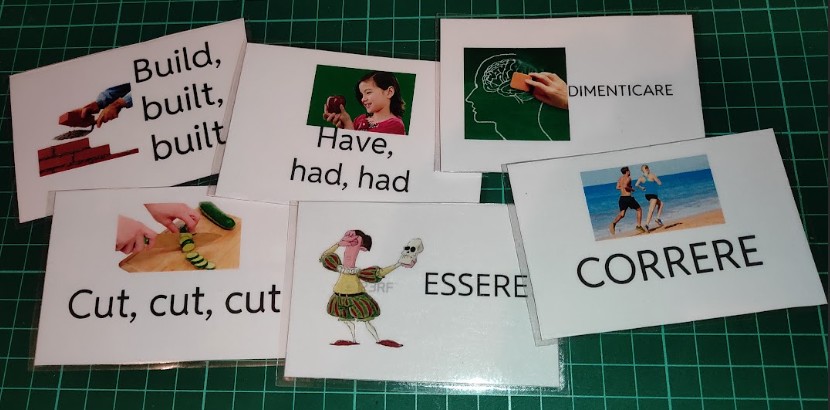 Cards per memorizzare i verbi irregolari inglesi